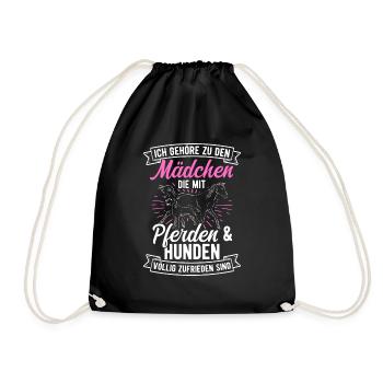 Chevaux Chien Propriétaire de chien Cavalier Chevaux Chevaux - Sac de sport léger - noir - Devant