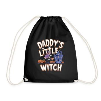La petite sorcière de papa de la sorcière d’Halloween - Sac de sport léger - noir - Devant
