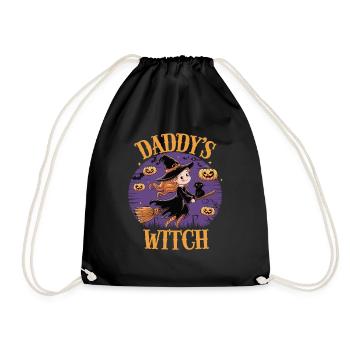 La petite sorcière de papa de la sorcière d’Halloween - Sac de sport léger - noir - Devant