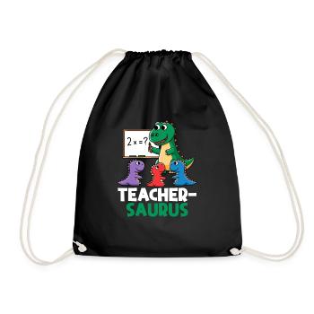 Teachersaurus Rex Dinosaure Professeur Professeur - Sac de sport léger - noir - Devant
