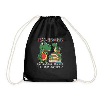 Teachersaurus Rex Dinosaure Professeur Professeur - Sac de sport léger - noir - Devant