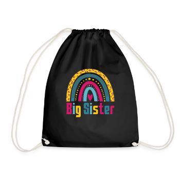Big Sister Rainbow Big-sister-to-be - Drawstring Bag - black - Front