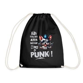I don't care - Schmeiss alles hin werd Punk Punkrock - Drawstring Bag - black - Front