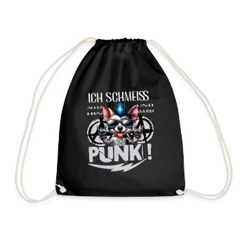 Mir Egal - Schmeiss alles hin werd Punk Punkrock - Turnbeutel - Schwarz - Vorne