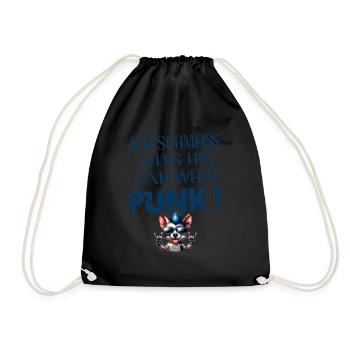 I don't care - Schmeiss alles hin werd Punk Punkrock - Drawstring Bag - black - Front