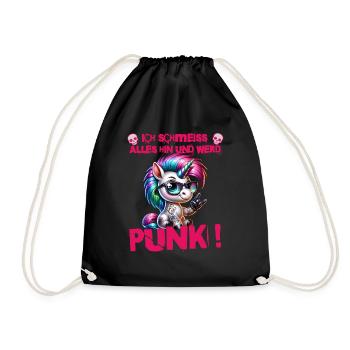 Mir Egal - Schmeiss alles hin werd Punk Punkrock - Turnbeutel - Schwarz - Vorne