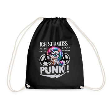 Mir Egal - Schmeiss alles hin werd Punk Punkrock - Turnbeutel - Schwarz - Vorne