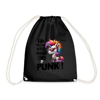 I don't care - Schmeiss alles hin werd Punk Punkrock - Drawstring Bag - black - Front