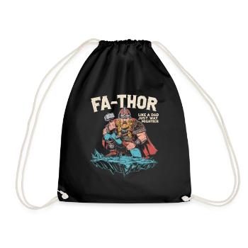 FA-THOR Comme un papa juste bien plus puissant Viking - Sac de sport léger - noir - Devant