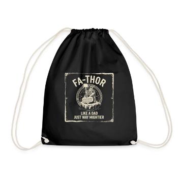 FA-THOR Comme un papa juste bien plus puissant Viking - Sac de sport léger - noir - Devant