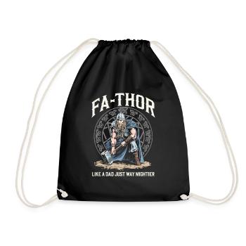 FA-THOR Comme un papa juste bien plus puissant Viking - Sac de sport léger - noir - Devant