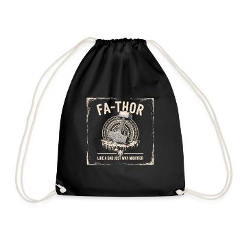 FA-THOR Comme un papa juste bien plus puissant Viking - Sac de sport léger - noir - Devant