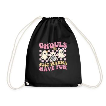 Ghule wollen einfach nur Spaß haben - Spooky Halloween - Turnbeutel - Schwarz - Vorne
