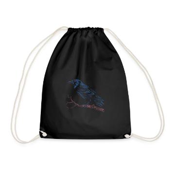 Crow - Drawstring Bag - black - Front