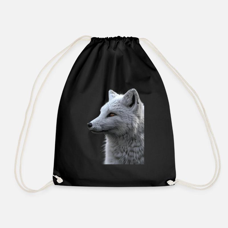Polar fox - Drawstring Bag - black