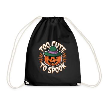 Too cute to scare Halloween - Drawstring Bag - black - Front