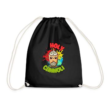 Holy Cannoli! - funny gifts for Italy lovers - Drawstring Bag - black - Front