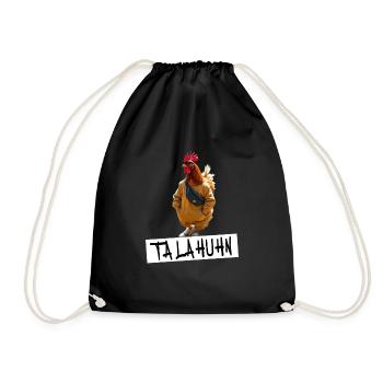 TalahuhnTalahon Huhn Wortspiel Lustig - Turnbeutel - Schwarz - Vorne