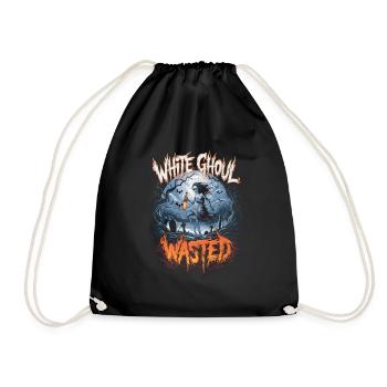 Goule blanche Halloween nuit Design - Sac de sport léger - noir - Devant