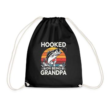 Vintage Rétro Accro À Être Grand-Père - Sac de sport léger - noir - Devant