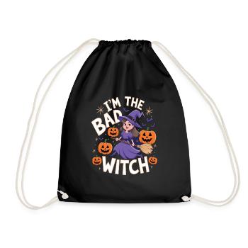 Sorcière d’Halloween Je suis la mauvaise sorcière - Sac de sport léger - noir - Devant