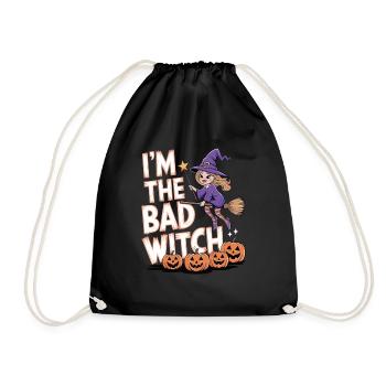 Sorcière d’Halloween Je suis la mauvaise sorcière - Sac de sport léger - noir - Devant
