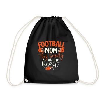 Football Mom - Diese Schönheit hat ihr Biest großgezogen - Turnbeutel - Schwarz - Vorne