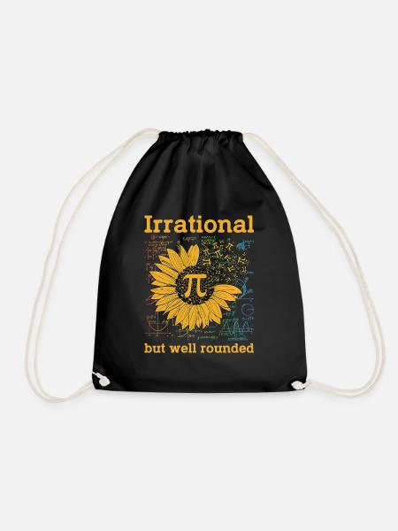 Irrational But Well Rounded Sunflower Pi Day Math - Turnbeutel - Schwarz