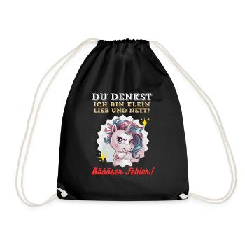 Tshirt drôle Humour drôle Sarcasme Femmes Mignon - Sac de sport léger - noir - Devant
