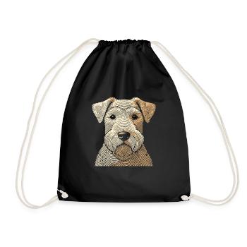 Empreinte digitale du Wheaten Terrier - Sac de sport léger - noir - Devant