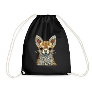 Empreinte digitale Chihuahua - Sac de sport léger - noir - Devant