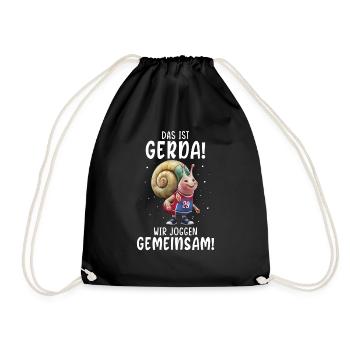 Funny Tshirt Humor Lazy Fun Sport Running Work - Drawstring Bag - black - Front