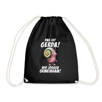 Funny Tshirt Humor Lazy Fun Sport Running Work - Drawstring Bag - black - Front