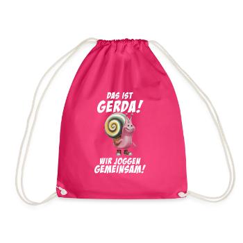 Funny Tshirt Humor Lazy Fun Sport Running Work - Drawstring Bag - fuchsia - Front