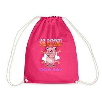 Cochon Tshirt Drôle Drôle Humour Femmes Mignon - Sac de sport léger - fuchsia - Devant