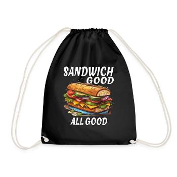 SANDWICH GOOD ALL GOOD - Drawstring Bag - black - Front