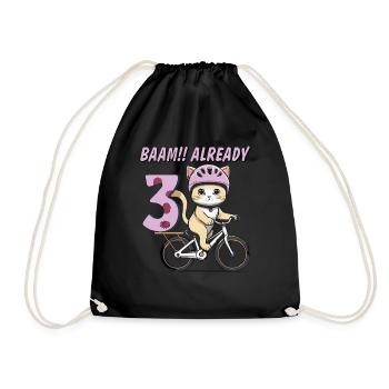 VÉLO CHAT BAAM !! DÉJÀ TROIS - Sac de sport léger - noir - Devant