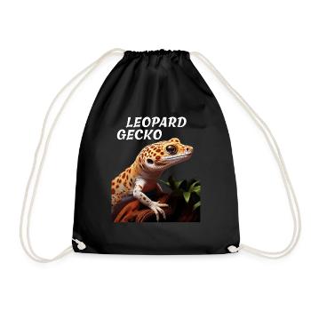 LEOPARD GECKO - Turnbeutel - Schwarz - Vorne