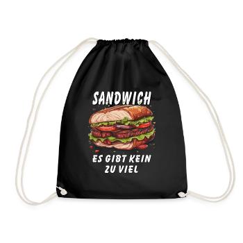 SANDWICH THERE'S NO TOO MUCH - Drawstring Bag - black - Front
