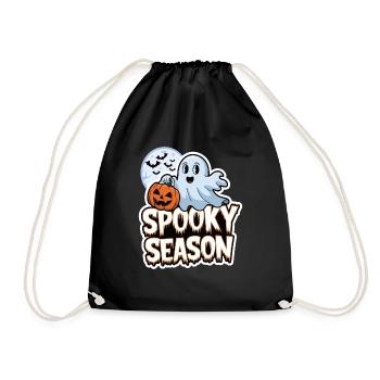Cute Halloween Ghost Spooky Season Ghost - Drawstring Bag - black - Front
