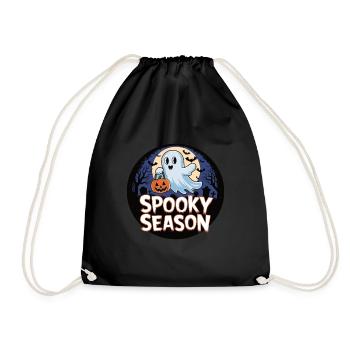 Cute Halloween Ghost Spooky Season Ghost - Turnbeutel - Schwarz - Vorne