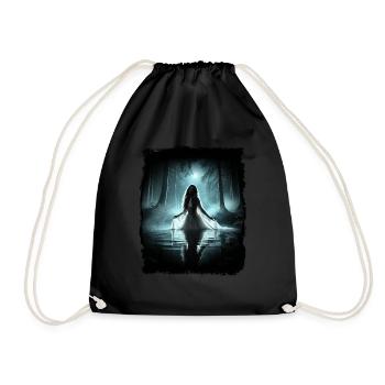 Undine - a beautiful demon comes out of the water - Drawstring Bag - black - Front