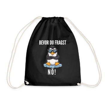 Irony Tshirt Funny Funny Humor Sarcasm Laughter - Drawstring Bag - black - Front