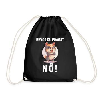 Irony Tshirt Funny Funny Humor Sarcasm Laughter - Drawstring Bag - black - Front