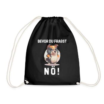 Ironie Tshirt Lustig Witzig Humor Sarkasmus Lachen - Turnbeutel - Schwarz - Vorne