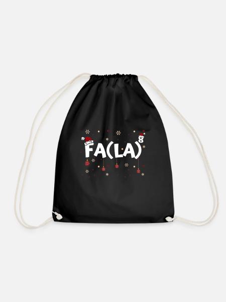 Fa La 8 Funny Christmas Math Teacher Fa La 8 - Turnbeutel - Schwarz