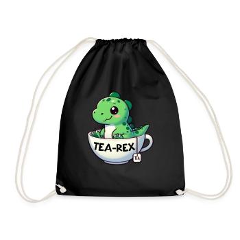 Tea Rex Dinosaur Lover T-Rex Tasse à thé - Sac de sport léger - noir - Devant