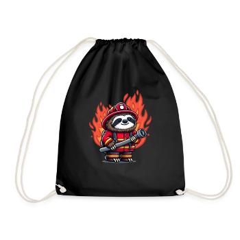 Pompier paresseux Pompier Pompiers Pompiers professionnels - Sac de sport léger - noir - Devant