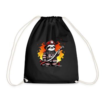 Pompier paresseux Pompier Pompiers Pompiers professionnels - Sac de sport léger - noir - Devant