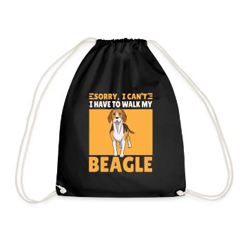 Drôle de chien Beagle disant qu’il faut aller se promener - Sac de sport léger - noir - Devant
